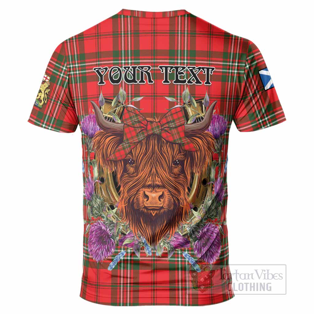 Langlands Tartan T-Shirt Scottish Thistle Heilan Coo