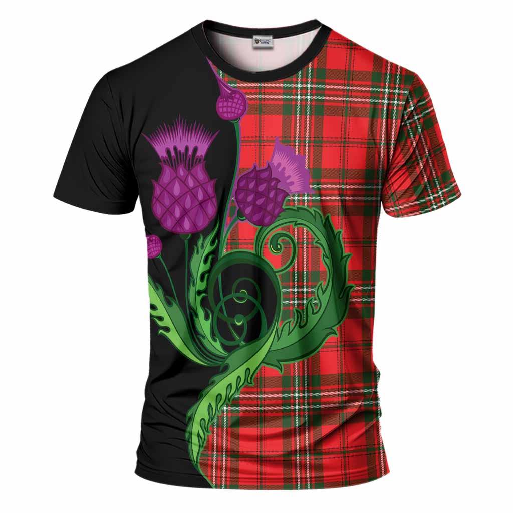 Langlands Tartan T-Shirt Traditional Scottish Thistle