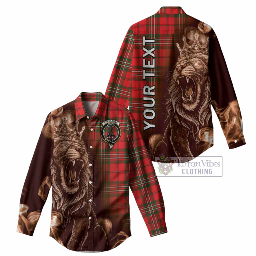 Langlands Tartan Women Casual Shirt Roaring Lion Heritage