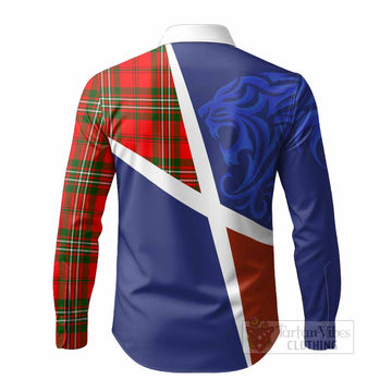 Langlands The Scottish Football Crest Long Sleeve Button Shirts Lion-Tartan Army