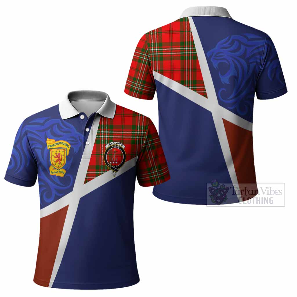 Langlands The Scottish Football Crest Polo Shirt Lion-Tartan Army