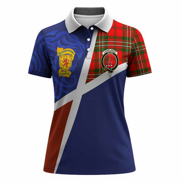 Langlands The Scottish Football Crest Women Polo Shirt Lion-Tartan Army