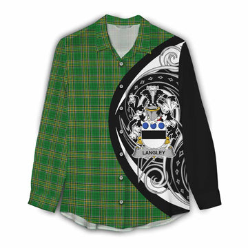 Langley Irish Clan Women's Casual Shirt Celtic Circle Style Female - Tartan Vibes Clothing