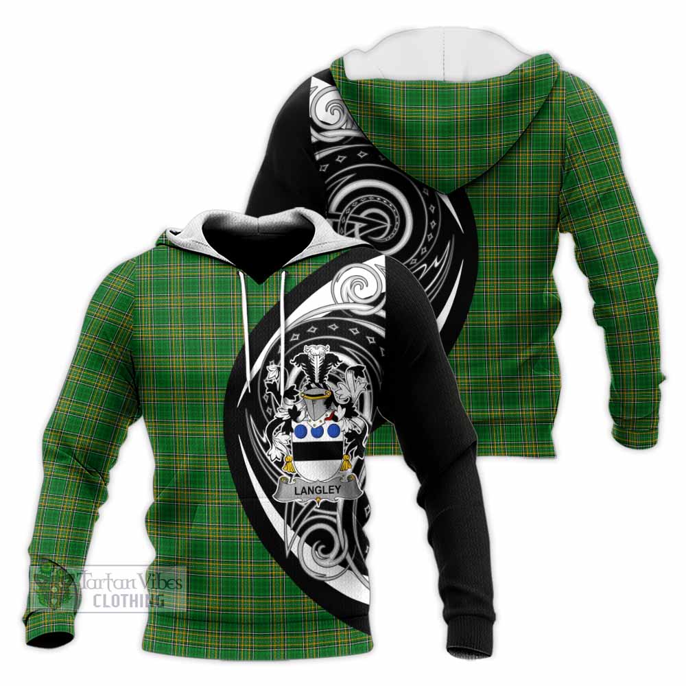 Langley Irish Clan Knitted Hoodie Celtic Circle Style - Tartan Vibes Clothing