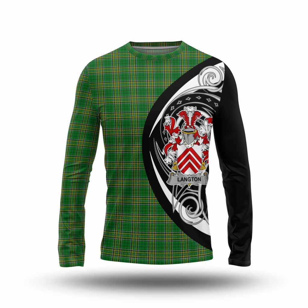 Langton Irish Clan Long Sleeve T-Shirt Celtic Circle Style Unisex - Tartan Vibes Clothing