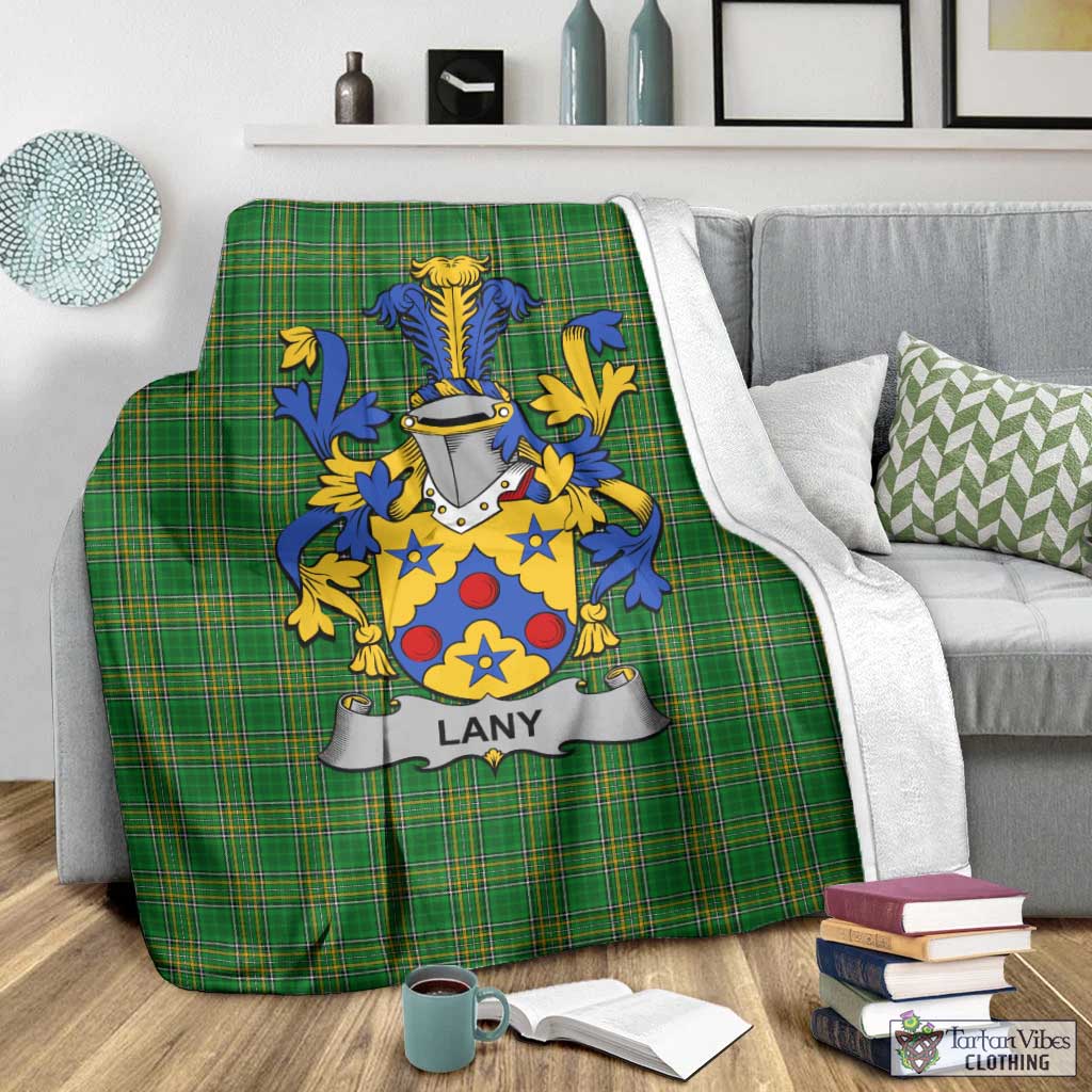 Lany Irish Clan Tartan Blanket with Coat of Arms - Tartan Vibes Clothing