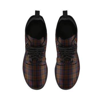 Laois County Ireland Tartan Leather Boots - Tartan Vibes Clothing