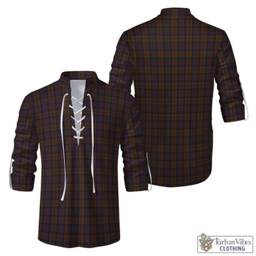 Laois County Ireland Tartan Men's Scottish Traditional Jacobite Ghillie Kilt Shirt