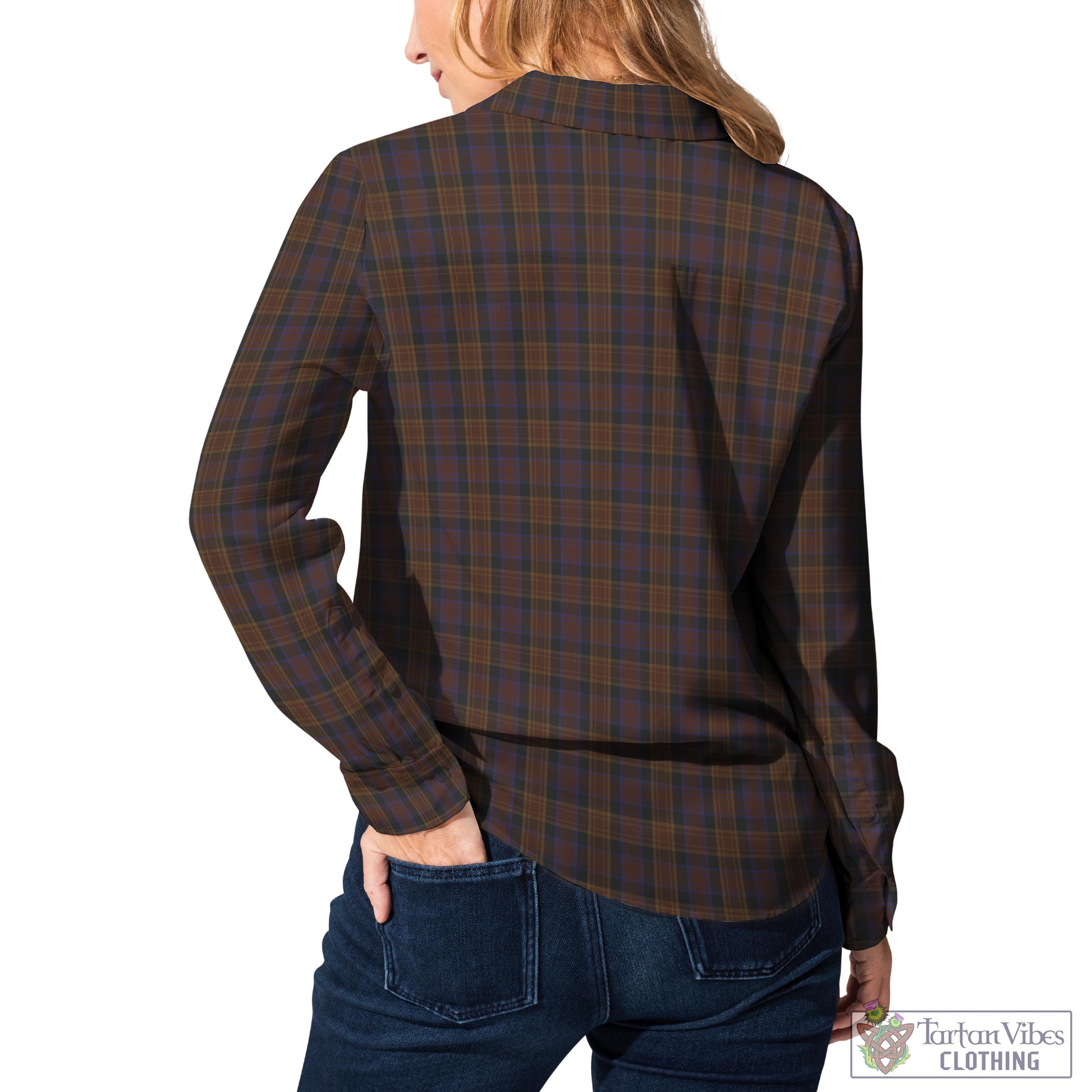 Laois County Ireland Tartan Womens Casual Shirt
