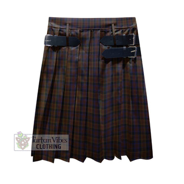 Laois County Ireland Tartan Men's Pleated Skirt - Fashion Casual Retro Scottish Kilt Style