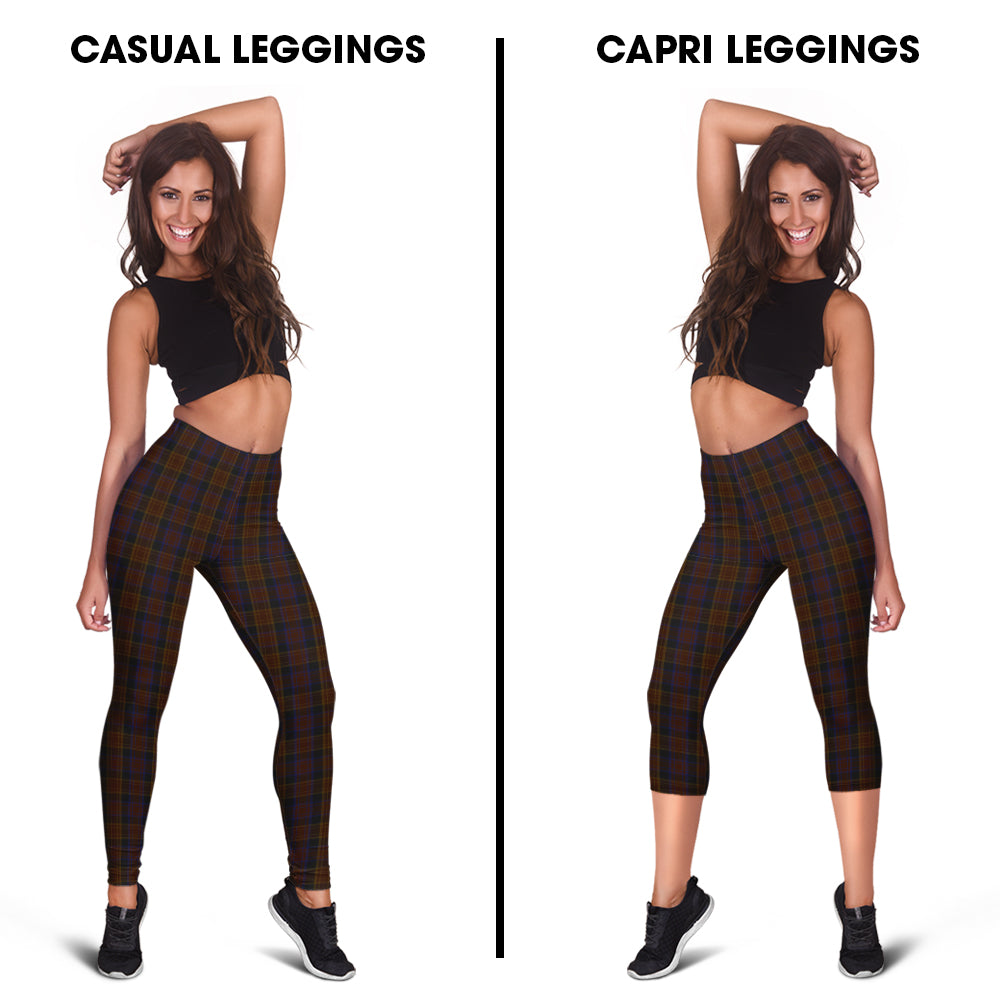 Laois County Ireland Tartan Womens Leggings Capri Leggings - Tartan Vibes Clothing