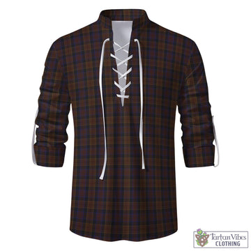 Laois County Ireland Tartan Men's Scottish Traditional Jacobite Ghillie Kilt Shirt