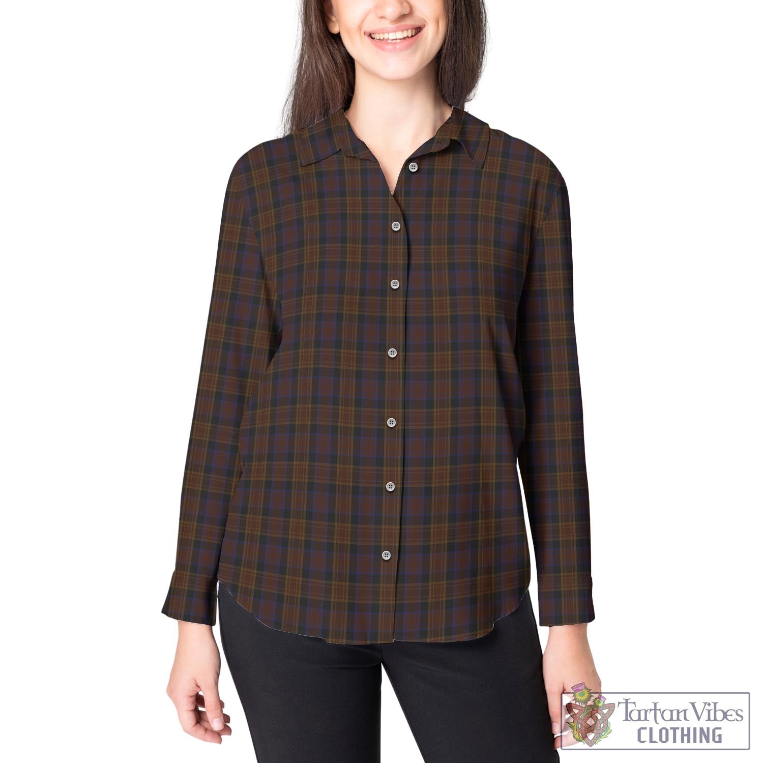 Laois County Ireland Tartan Womens Casual Shirt