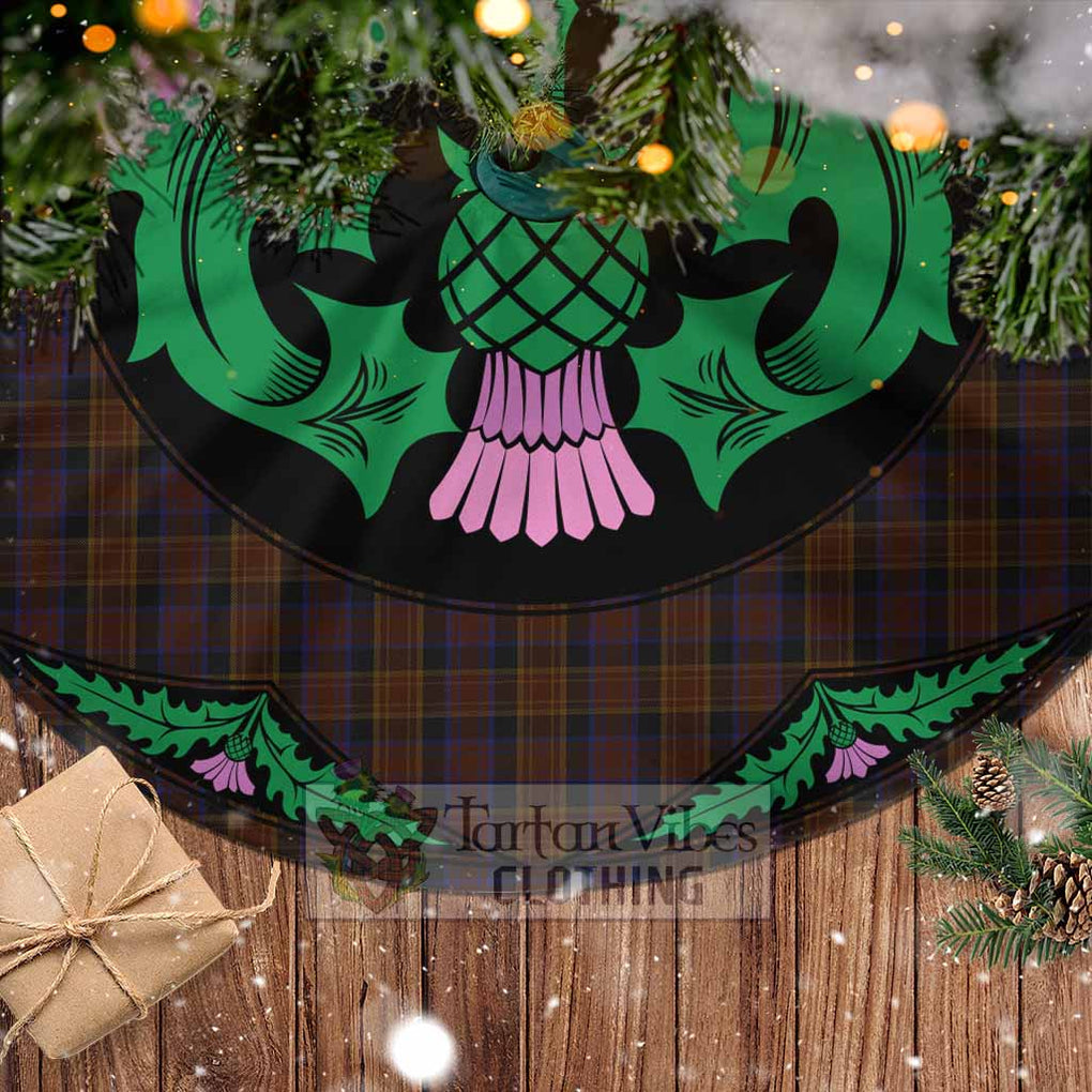 Laois County Ireland Tartan Christmas Tree Skirt Scottish Thistle Style - Tartan Vibes Clothing