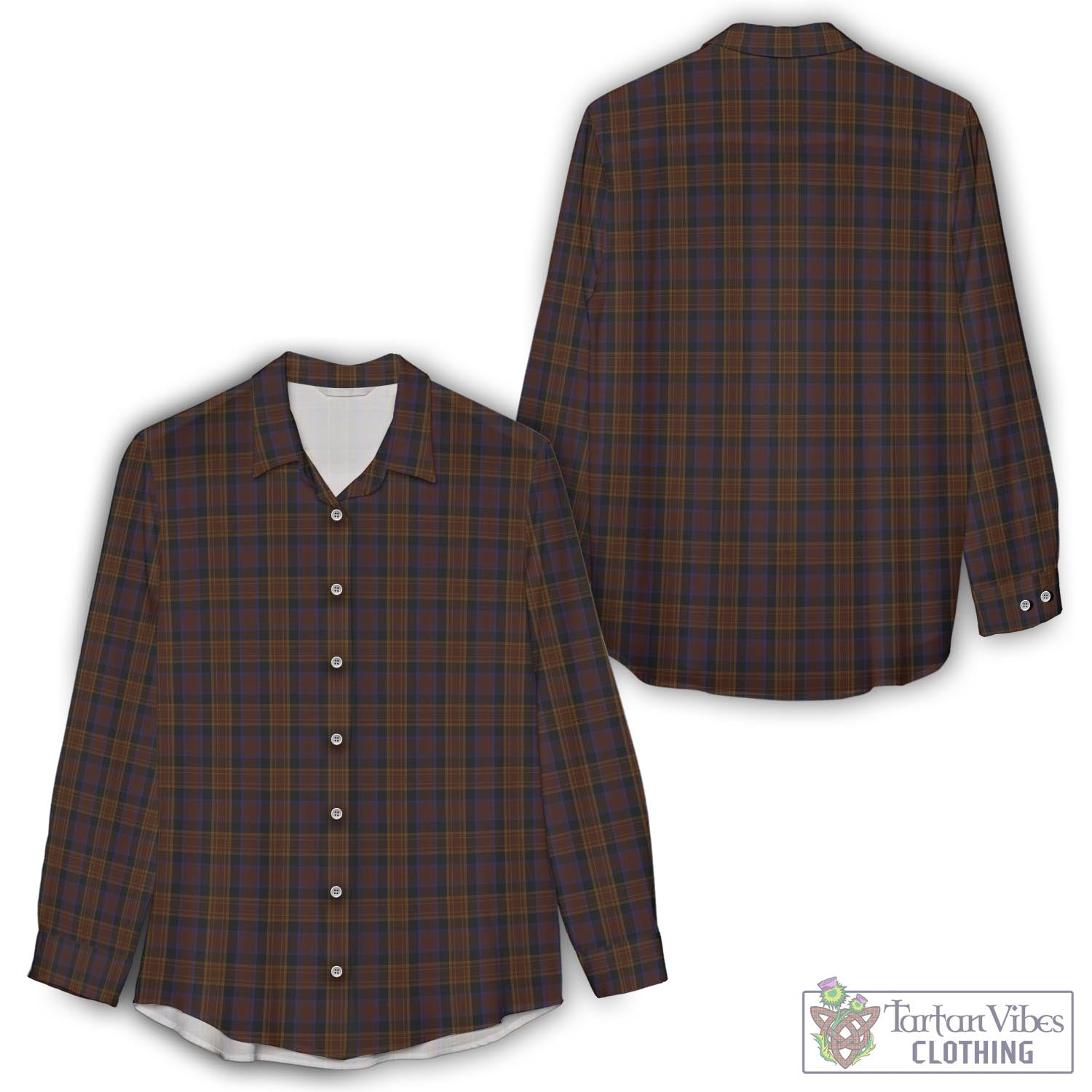 Laois County Ireland Tartan Womens Casual Shirt