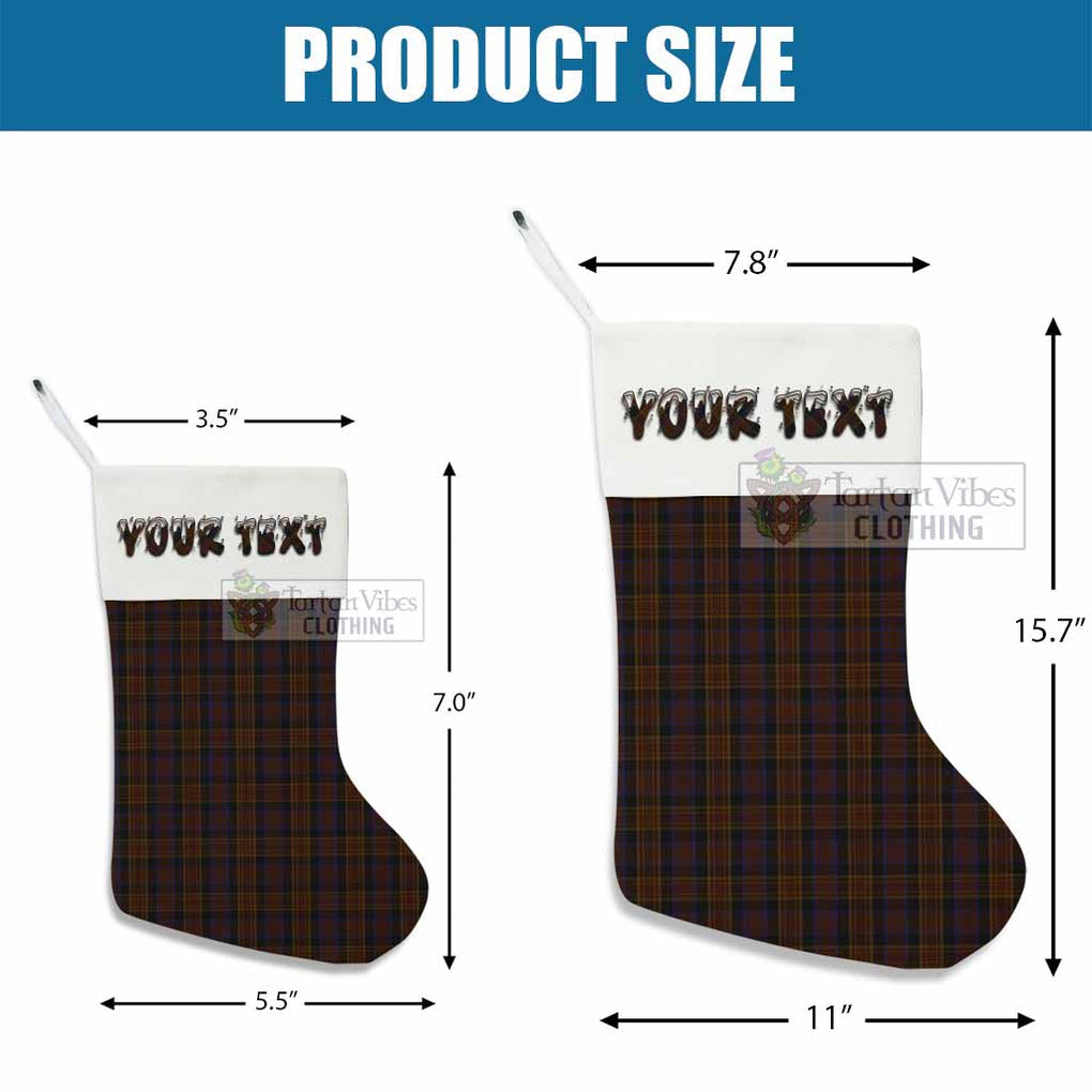 Laois County Ireland Tartan Christmas Stocking with Personalized Text - Tartan Vibes Clothing