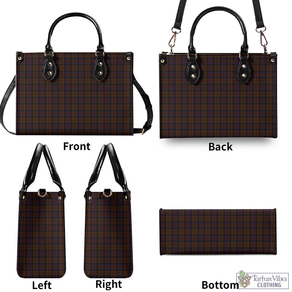 Laois County Ireland Tartan Luxury Leather Handbags - Tartan Vibes Clothing