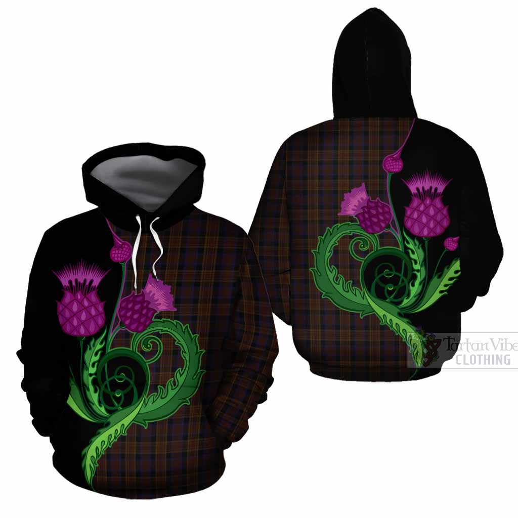 Laois County Ireland Tartan Cotton Hoodie Traditional Scottish Thistle