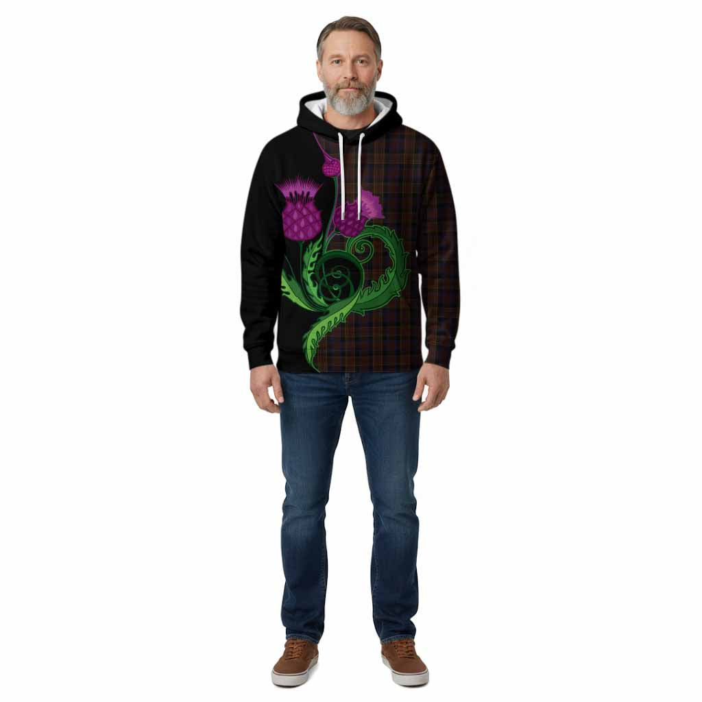 Laois County Ireland Tartan Cotton Hoodie Traditional Scottish Thistle