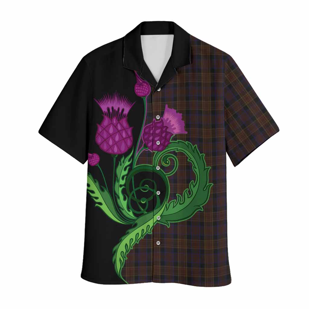 Laois County Ireland Tartan Hawaiian Shirt Traditional Scottish Thistle