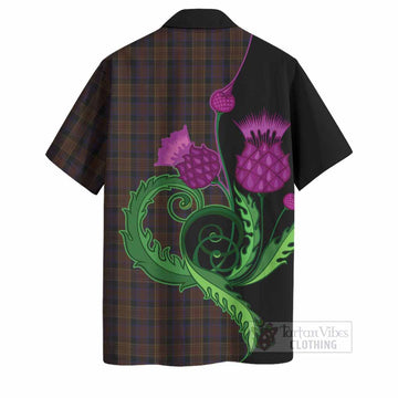 Laois County Ireland Tartan Hawaiian Shirt Traditional Scottish Thistle