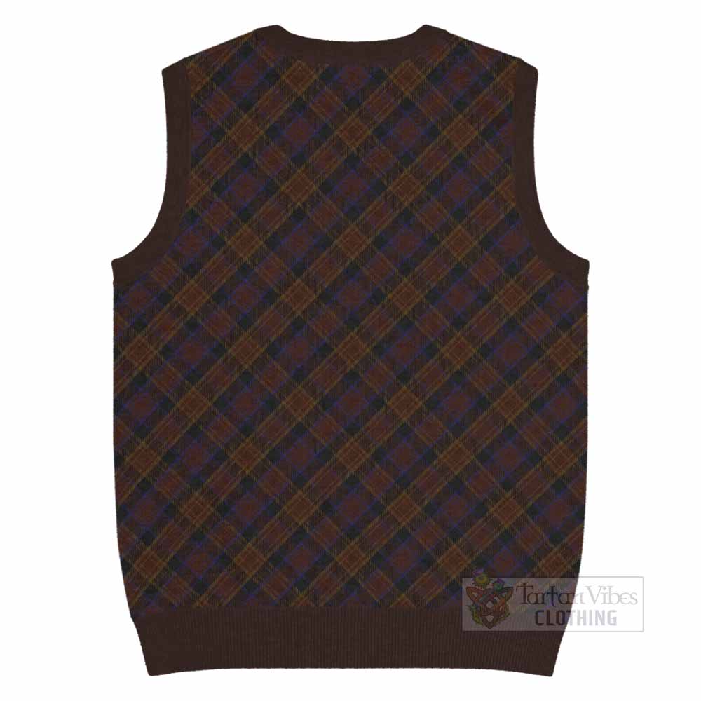 Laois County Ireland Tartan  Knitted V-Neck Vest Cross Style