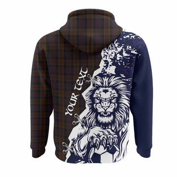Laois County Ireland Tartan Scottish Hoodie Angry Lion With Soccer Ball Style