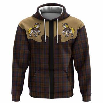 Laois Tartan Hoodie Rodeo Unicorn Retro Style