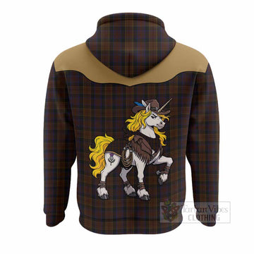 Laois Tartan Hoodie Rodeo Unicorn Retro Style