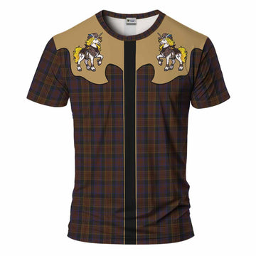 Laois Tartan T-Shirt Rodeo Unicorn Retro Style