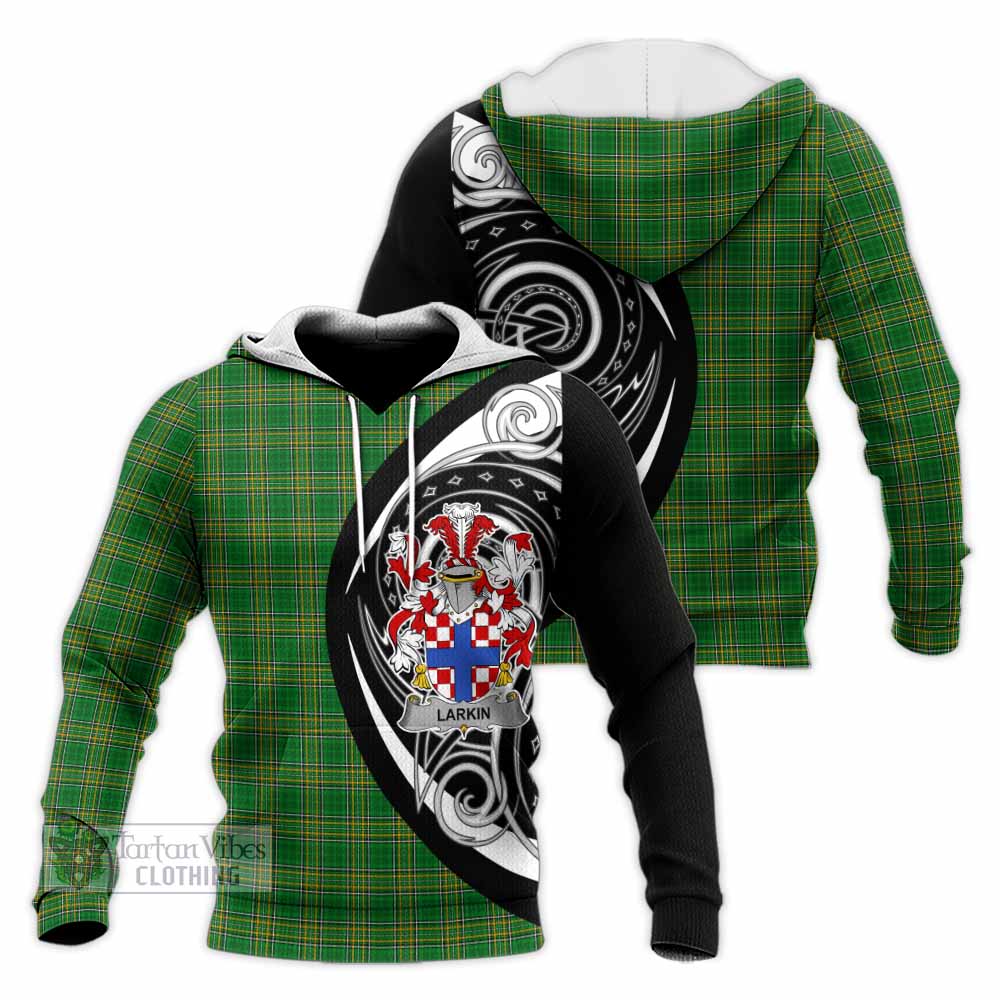 Larkin Irish Clan Knitted Hoodie Celtic Circle Style - Tartan Vibes Clothing