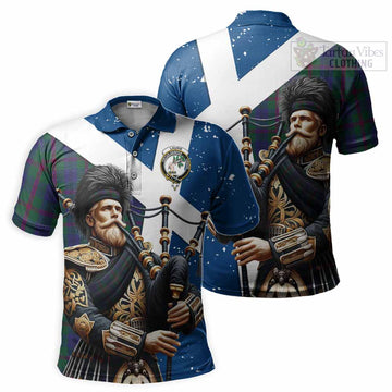 Laurie Tartan Polo Shirt with Family Crest Scottish Bagpiper Vibes Kid - Tartan Vibes Clothing