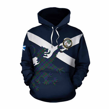 Laurie Tartan Lion Rampant Cotton Hoodie Proudly Display Your Heritage with Alba Gu Brath and Clan Name Pullover Hoodie XS - Tartan Vibes Clothing