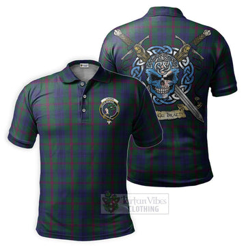 Laurie Tartan Polo Shirt with Family Crest Celtic Skull Style Kid - Tartan Vibes Clothing