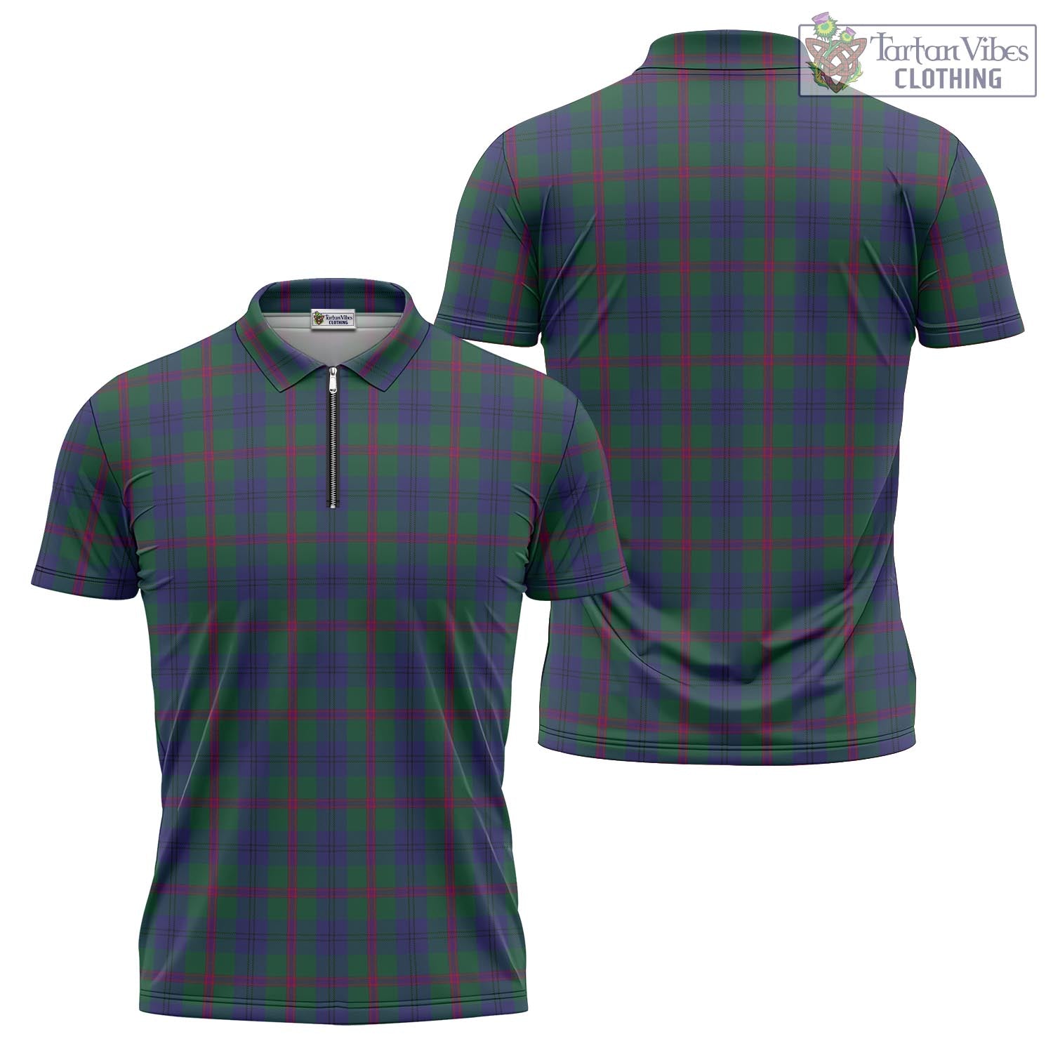 Laurie Tartan Zipper Polo Shirt Unisex - Tartan Vibes Clothing