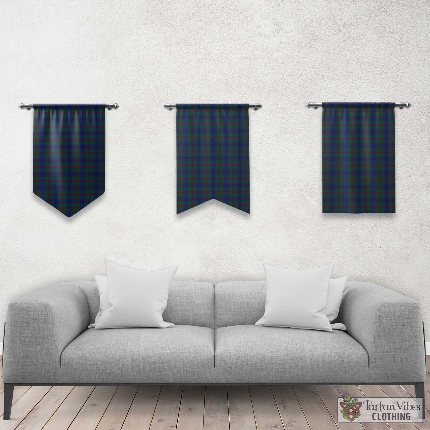 Laurie Tartan Gonfalon, Tartan Banner Rectangle - Tartan Vibes Clothing