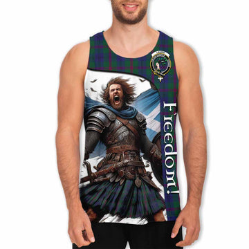 Laurie Crest Tartan Men's Tank Top Inspired by the Freedom of Scottish Warrior Men - Tartan Vibes Clothing