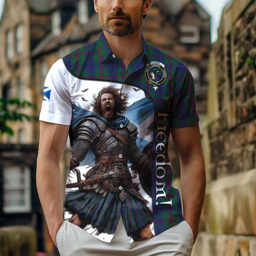 Laurie Crest Tartan Hawaiian Shirt Inspired by the Freedom of Scottish Warrior Kid - Tartan Vibes Clothing