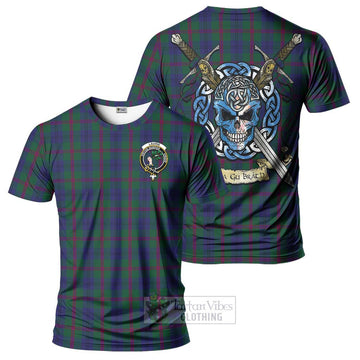 Laurie Tartan T-Shirt with Family Crest Celtic Skull Style Kid's Shirt - Tartan Vibes Clothing