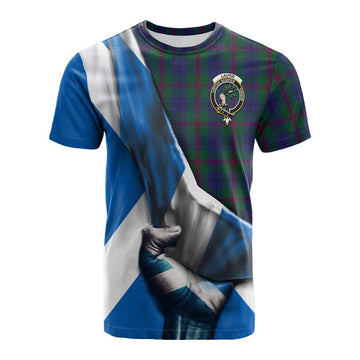 Laurie Tartan Cotton T-shirt with Family Crest Scotland Patriotic Style Kid's Shirt - Tartan Vibes Clothing