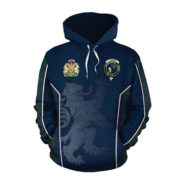 Laurie Tartan Cotton Hoodie with Family Crest and Lion Rampant Vibes Sport Style Pullover Hoodie XS - Tartan Vibes Clothing