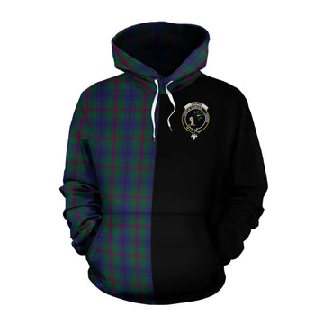 Laurie Tartan Cotton Hoodie with Family Crest and Half Of Me Style Pullover Hoodie XS - Tartan Vibes Clothing