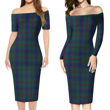 Laurie Tartan Off Shoulder Lady Dress Women's Dress - Tartan Vibes Clothing
