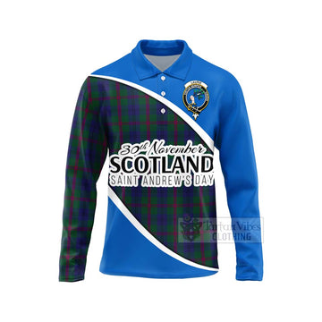Laurie Family Crest Tartan Long Sleeve Polo Shirt Celebrate Saint Andrew's Day in Style Unisex - Tartan Vibes Clothing
