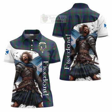Laurie Crest Tartan Women's Polo Shirt Inspired by the Freedom of Scottish Warrior - Tartan Vibes Clothing