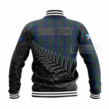 Laurie Crest Tartan Baseball Jacket with New Zealand Silver Fern Half Style
