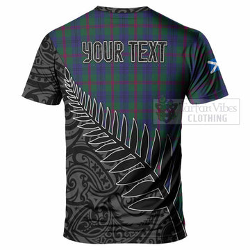 Laurie Crest Tartan T-Shirt with New Zealand Silver Fern Half Style - Tartan Vibes Clothing