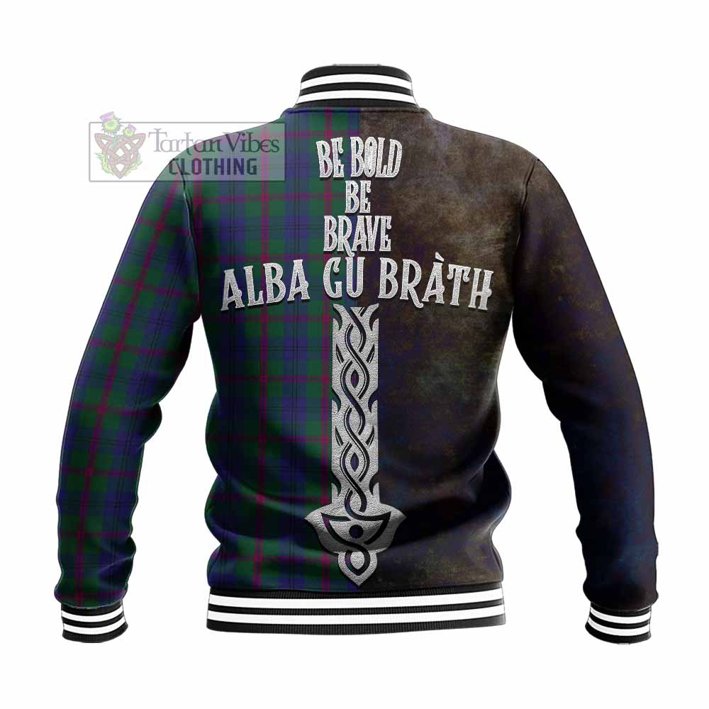 Laurie Tartan Family Crest Baseball Jacket Alba Gu Brath Be Brave Lion Ancient Style - Tartan Vibes Clothing