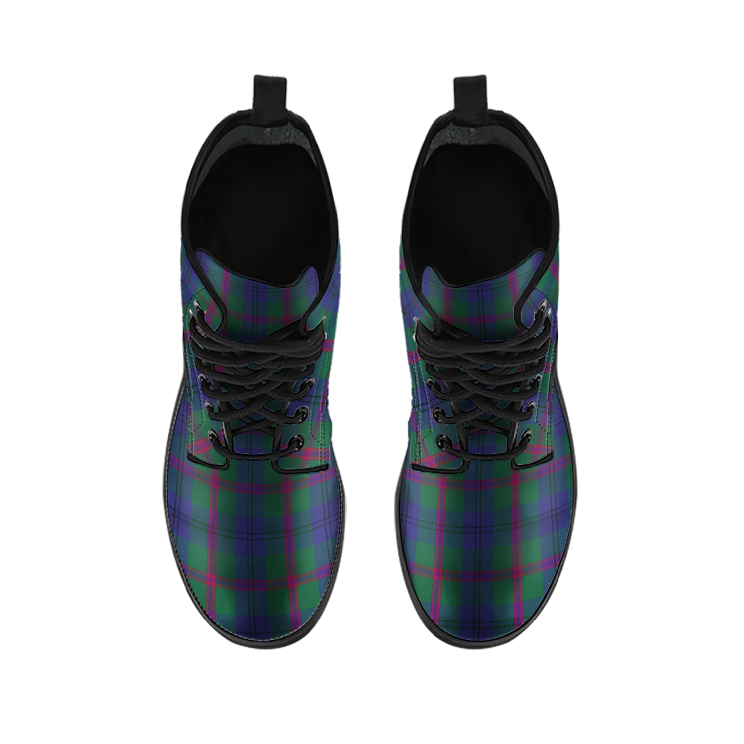 Laurie Tartan Leather Boots - Tartan Vibes Clothing