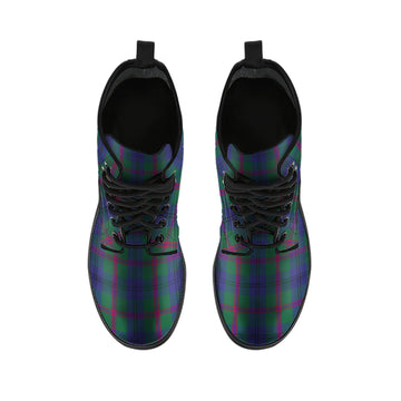 Laurie Tartan Leather Boots - Tartan Vibes Clothing